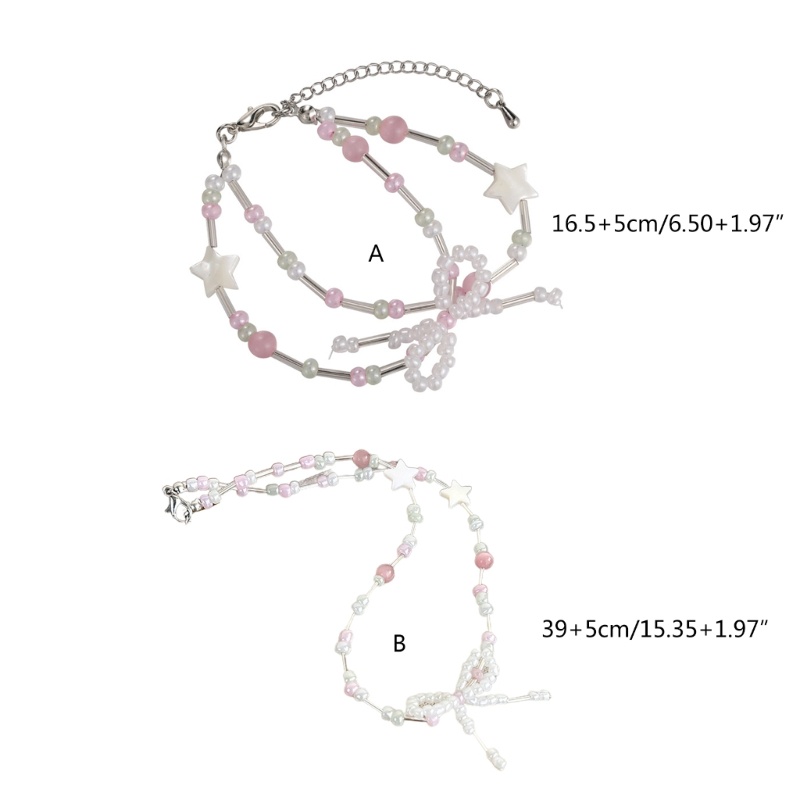 Vòng Đeo Tay Dây Mảnh Đính Nơ Ngôi Sao Thời Trang Thanh Lịch Dành Cho Nữ