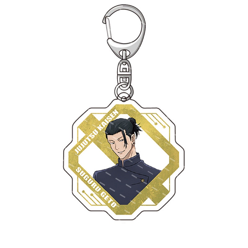 Jujutsu kaisen keychain anime keyring acrylic dễ thương gojo satoru kugisaki nobara bag quà tặng mặt dây chuyền