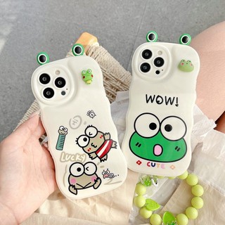 Ốp Điện Thoại Mềm Hình Ếch May Mắn Cho IPhone 11 12 13 14 Pro MAX X XR XS MAX 14 Plus