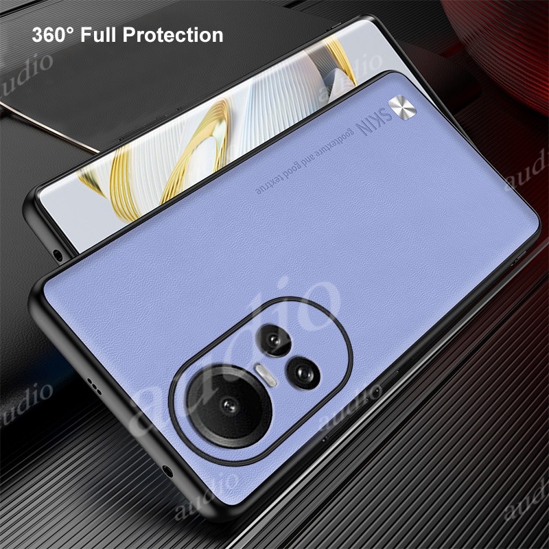 Ốp Điện Thoại Da Viền Silicon Sang Trọng Cho Oppo Reno 10 Pro Plus 10Pro 10Pro + 5G 2023 Oppo Reno10 Pro + Pro + Reno10Pro 5G