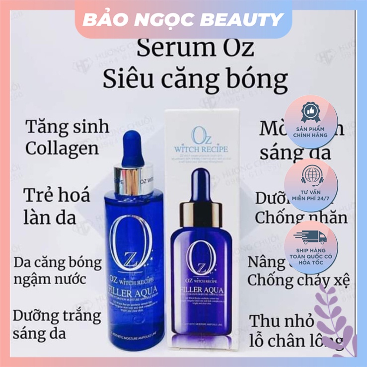 Serum cấp nước OZ Filler Aqua 60ml, giữ ẩm và cân bằng độ ẩm cho da