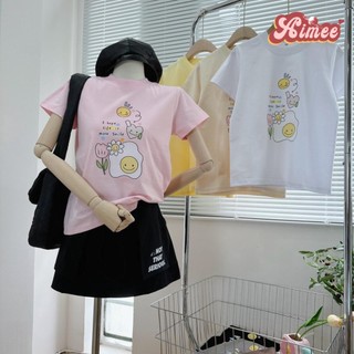 Áo baby tee trứng ốp la dễ thương áo thun nữ form vừa chất cotton