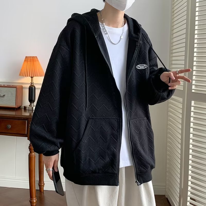 Áo hoodie zip Khoác Cardigan Có Nón Trùm  Dáng Rộng Màu Trắng Phong Cách Hàn Quốc áo khoác nam nỉ  Thời Trang Cho Cặp Đôi áo hoodie essentials