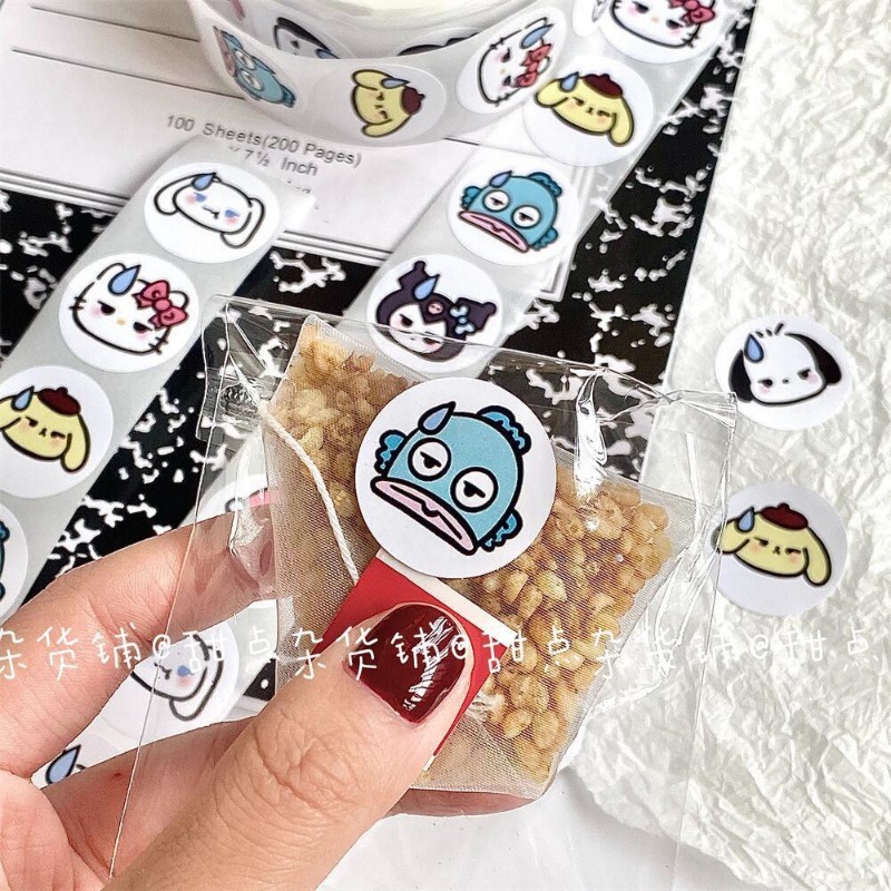 SANRIO Bộ 500 Miếng Dán Trang Trí Laptop / Vali / Vali / Đồ Chơi Chống Thấm Nước Hình Kuromi Cinamonroll Hellokitty My Melody /