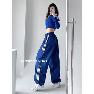 JIONGLI chất lượng cao quần y2k quần ống rộng quần túi hộp nữ quần dù 2023 NEW TN220228 34Z230825