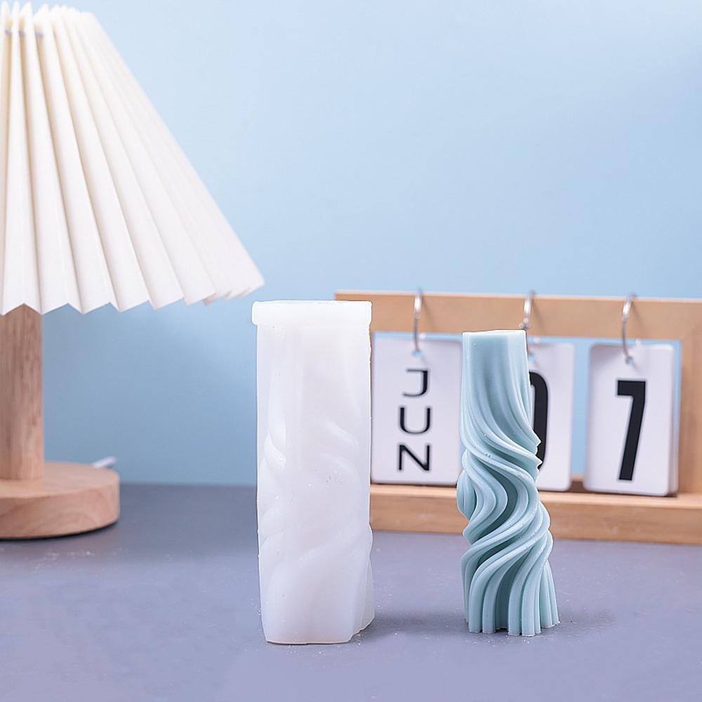 Khuôn Silicone Tạo Hình Làm Xà Phòng / Nến Hình Trụ 3D