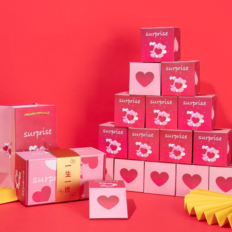 Sy2 ngày lễ tình nhân hộp nhảy bất ngờ sinh nhật hộp bất ngờ sáng tạo phong bì màu đỏ trả lại hộp quà lãng mạn ys2