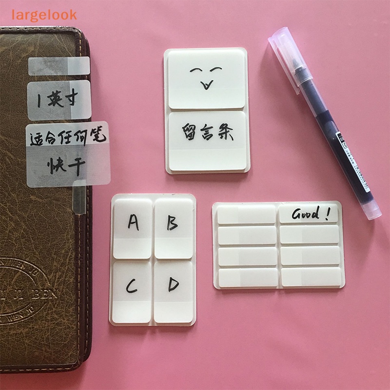 Set 80 / 160 Nhãn Dán Giấy Ghi Chú Màu Trắng Trong Suốt DIY
