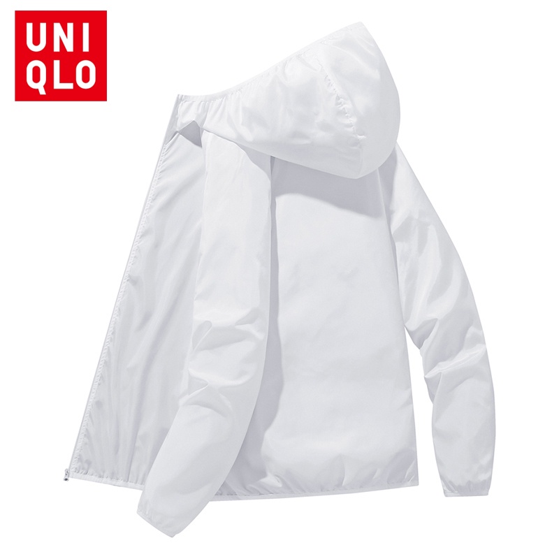 Uniqlo Áo Khoác Chống Nắng Mỏng Tay Dài Màu Trơn Size m-5xl Thời Trang Mùa Hè Cho Nữ