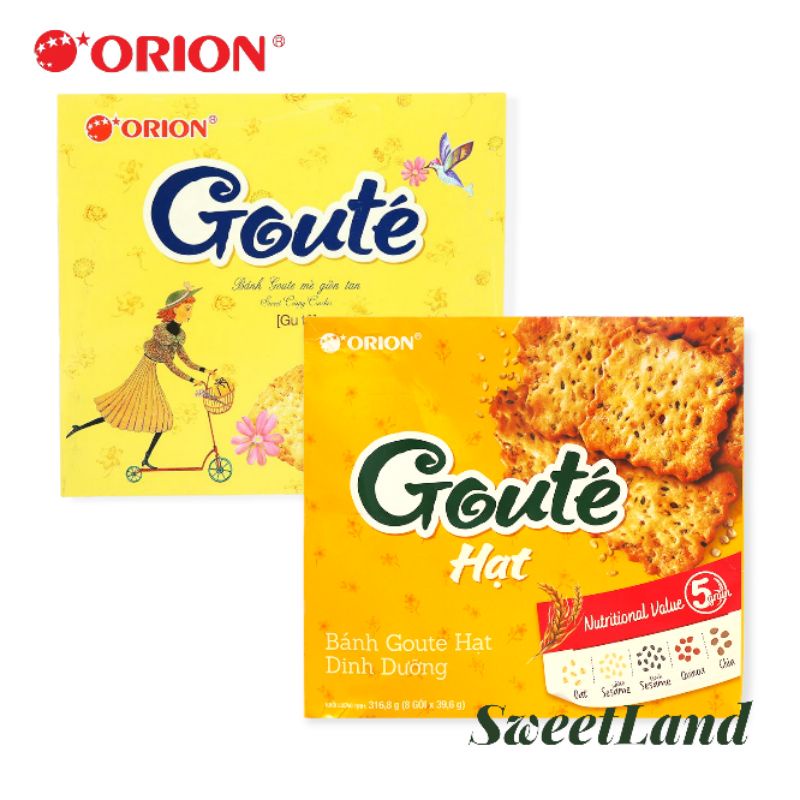 Bánh quy Goute hạt dinh dưỡng hộp 316.8g. Gu Tê