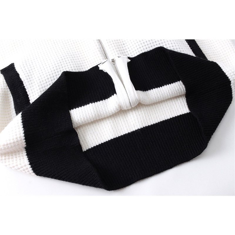 Áo Khoác Cardigan Tay Dài Có Khóa Kéo Thêu Chữ Đôi g Đôi Thời Trang Cổ Điển Cho Cặp Đôi