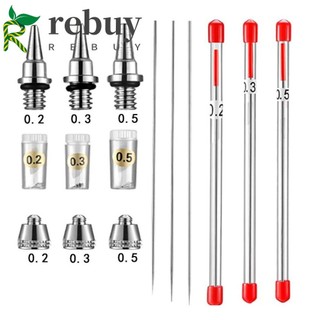 Rebuy airbrush vòi phun 0,2mm / 0,3mm / 0,5mm công cụ phun sơn phụ kiện máy phun nắp phun vòi phun kim cho airbrush nắp airbrush