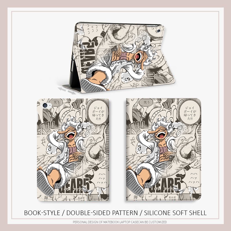 One piece luffy case ipad air4 / 5 mini4 / 5/6 case ipad gen10 2022 pro11 gen7 / 8/9 anime case pen slot ipad gen5 / 6