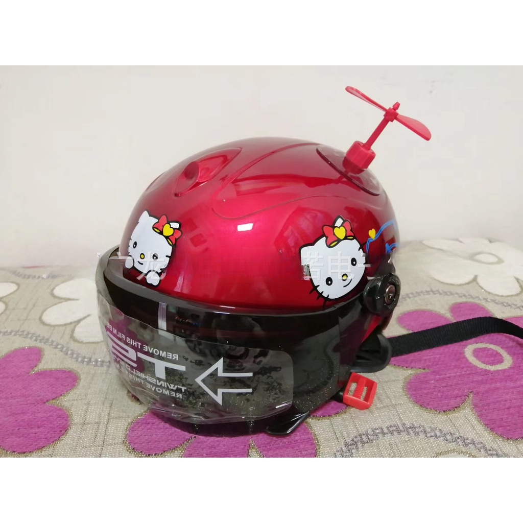 Cánh Quạt Xoay Bằng Tre Gắn Nón Bảo Hiểm Dễ Thương Trang Trí Xe Máy