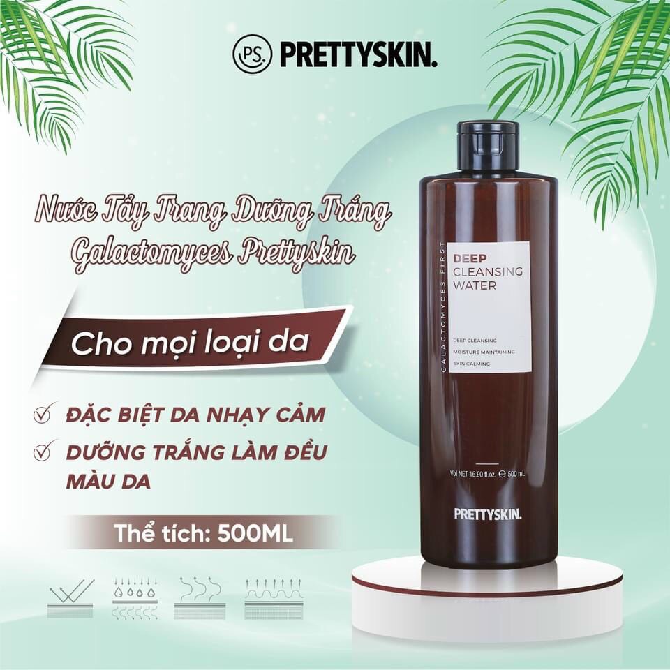 Nước tẩy trang Pretty Skin Cleansing Water làm sạch dịu nhẹ 500ml