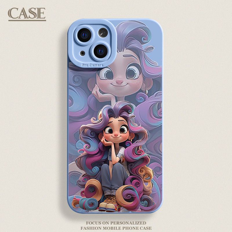 Thích hợp cho iphone 11 12 pro max x xr xs max se 7 plus 8 plus iphone 13 pro max iphone 14 pro max princess colorful brave girl phone case pretty