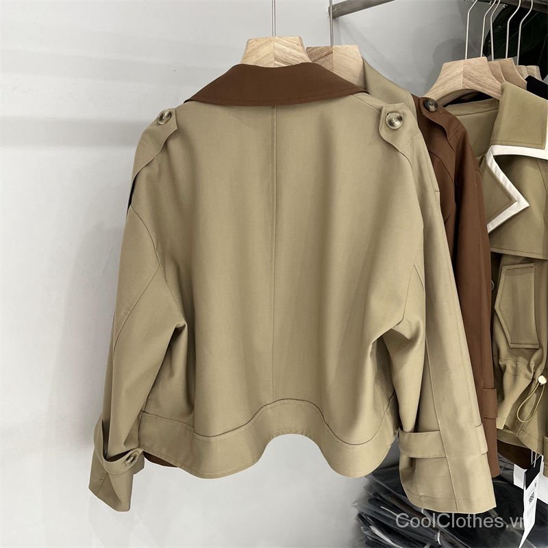 Áo Khoác Dáng Ngắn Thời Trang Mùa Thu Hàn Quốc Dành Cho Nữ