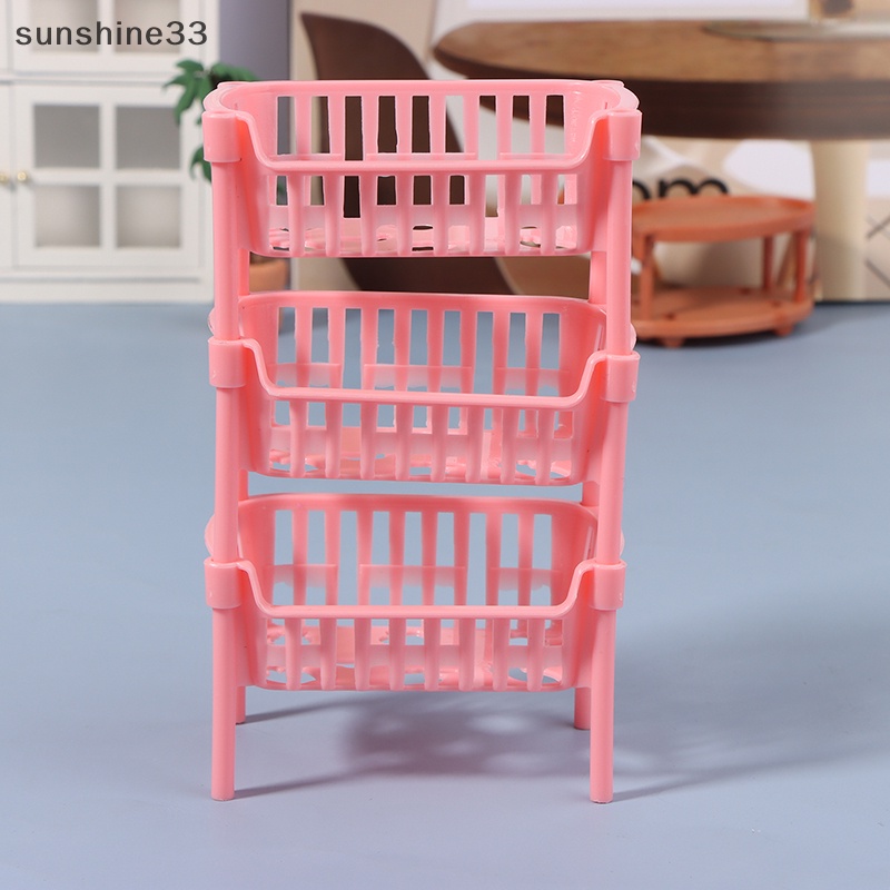 Su 1/12 dollhouse thức ăn nhỏ giỏ đựng trái cây búp bê nhà giỏ có thể xếp chồng lên nhau phụ kiện trang trí nhà búp bê n