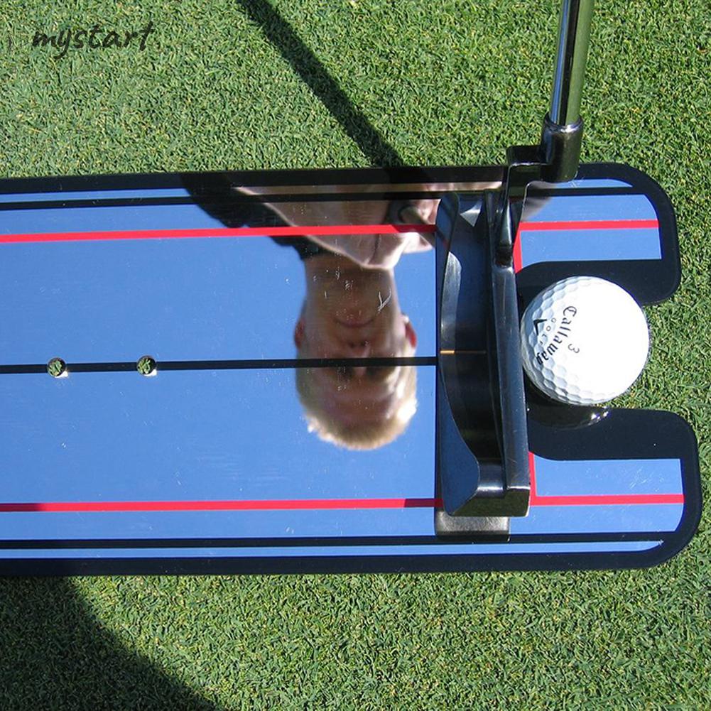 Golf putting mirror alignment training aid swing trainer eye line