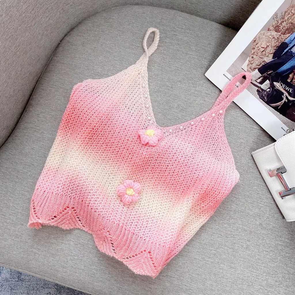 Bộ Áo cardigan Hai Mảnh Màu Hồng Phong Cách Mới 2023