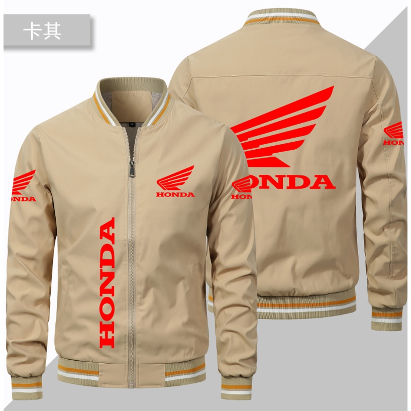Honda logo đồng phục bóng chày vario125 forza350 dây kéo lái xe ngoài trời áo khoác chống gió thể thao mỏng