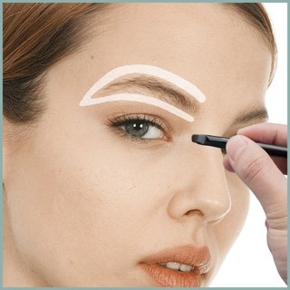 Dụng cụ lập bản đồ lông mày white eyebrow shaping kit cream washable brow mapping smooth non greasy eyebrow shaper set yunvn