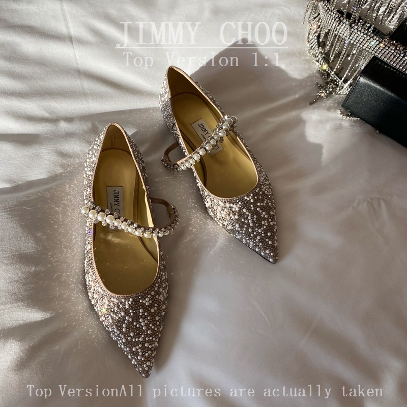 Giày Cao Gót Da Cừu Mũi Nhọn Đính Đá Thời Trang Quyến Rũ Cho Nữ