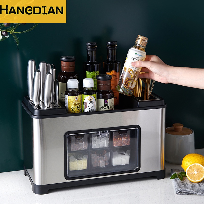 Giá đựng gia vị HANGDIAN bằng thép không gỉ tiện dụng chất lượng cao