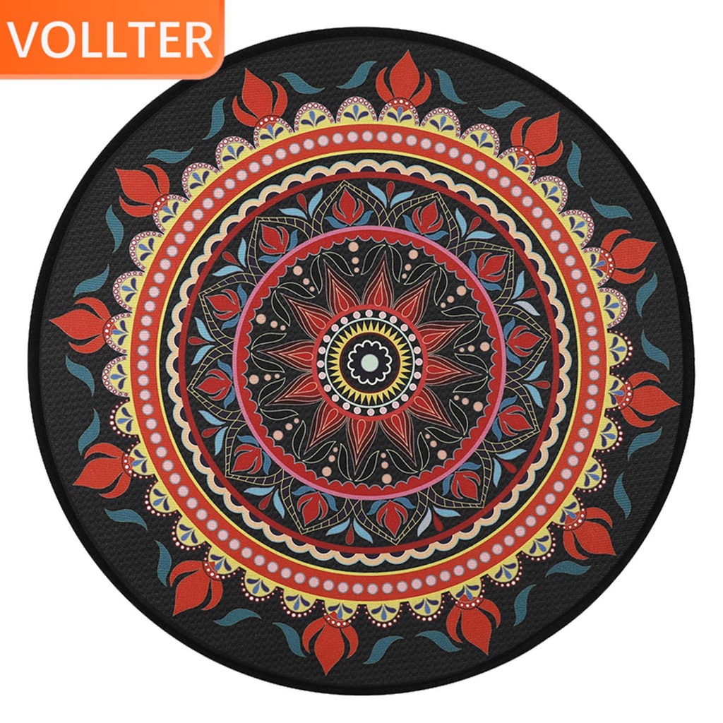 1/2/3 mẫu mandala có thể giặt được thảm trải sàn yoga tròn thảm thiền