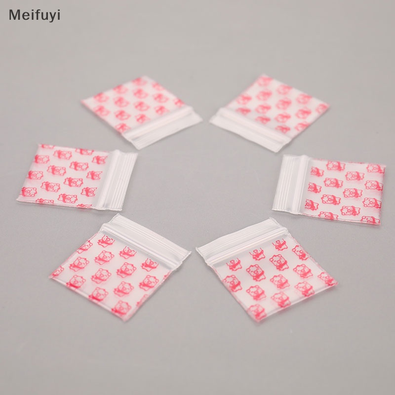 100 cái túi ziplock nhỏ túi dây kéo nhựa nhỏ bao bì túi đựng thuốc cod