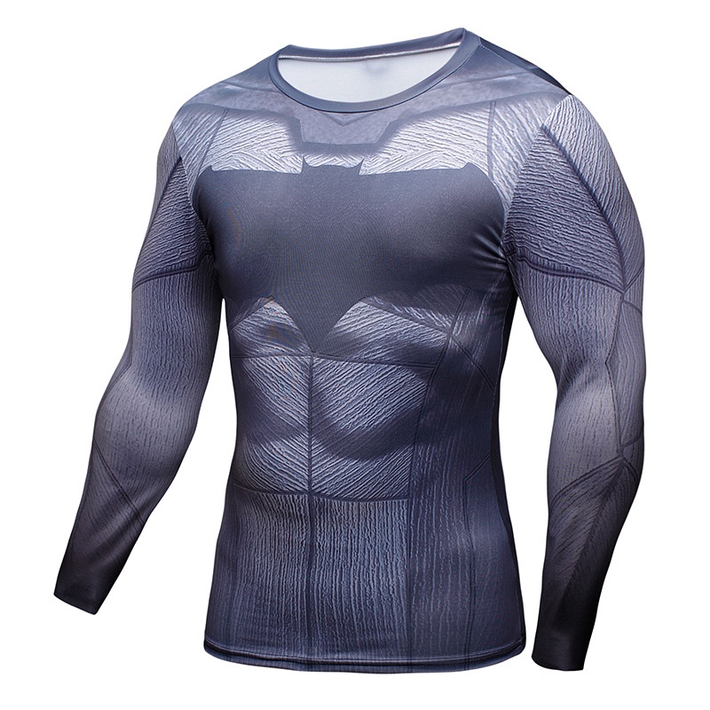 Superman vs batman long-sleeved t-shirt nam 3d in cosplay quần áo mới quần áo nam