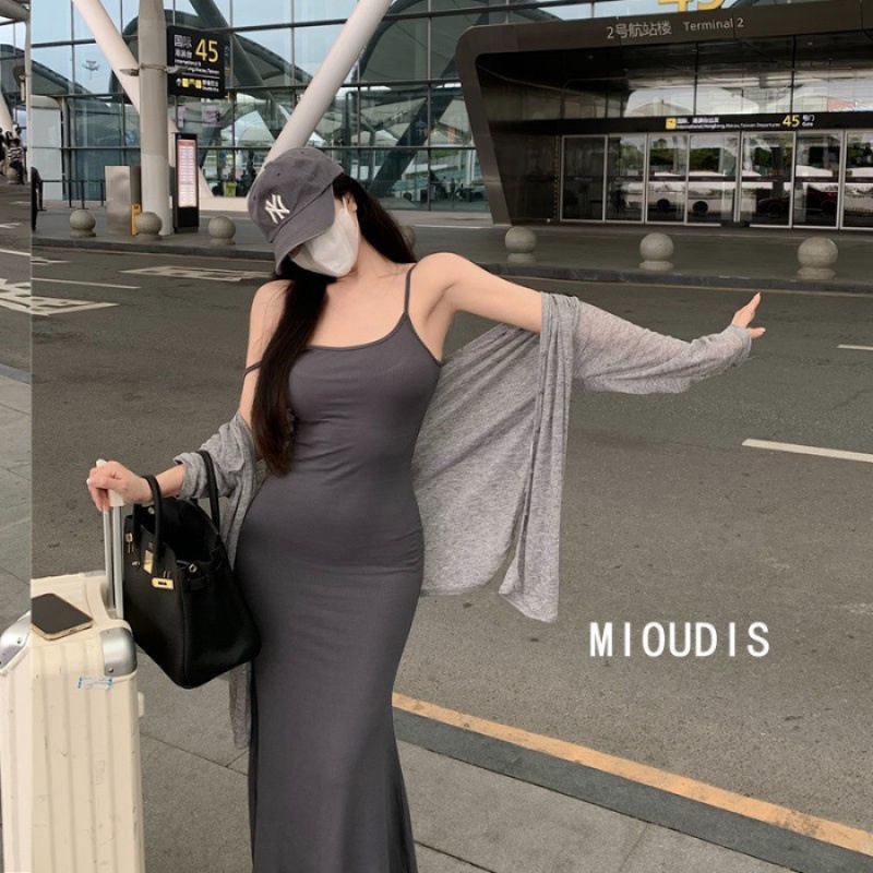 Chic váy nữ Đầm Body Cho thời váy trang hàng cao cấp tính cách 2023 NEW AG081120