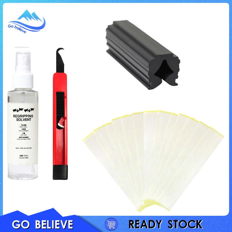 Bộ tay cầm câu lạc bộ chơi gôn thay thế nắp câu lạc bộ sửa chữa chất lượng chuyên nghiệp dung môi 15 grip tape strips tool set phụ kiện