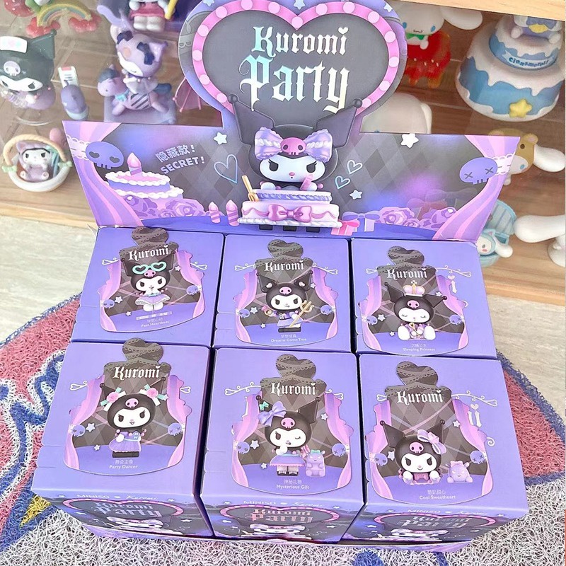 Sanrio kuromi original mystery box birthday party series mini figure surprise blind box người hâm mộ mô hình dễ thương bộ sưu tập quà tặng đồ chơi