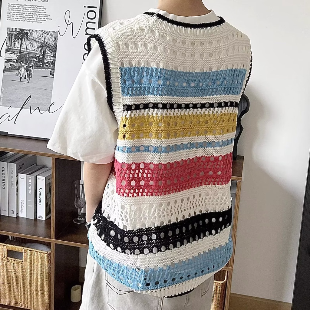 Áo Len Không Tay Phong Cách Hàn Quốc Trẻ Trung Dành Cho Nam