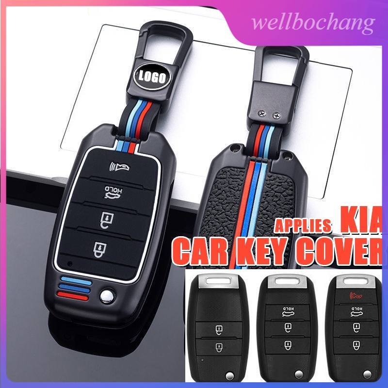 Áp dụng nắp chìa khóa ô tô kia hộp đựng chìa khóa kim loại lật, nút silicon bảo vệ vỏ chìa khóa ô tô kia