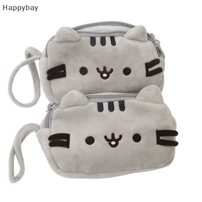 Kawaii hộp đựng bút chì mèo sang trọng hai lớp túi bút chì hoạt hình dễ thương văn phòng phẩm hàn quốc mỹ phẩm túi đựng bút chì đồ dùng văn phòng được bán