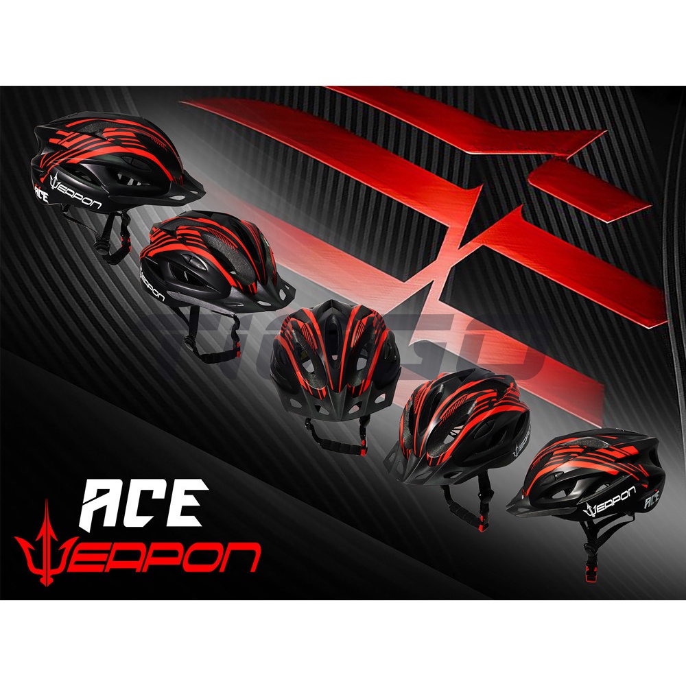 Eapon ace mtb mountain road bike mũ bảo hiểm người lớn đi xe đạp an toàn có thể tháo rời vành đen đỏ