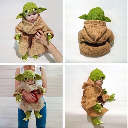 Trang Phục Hóa Trang Yoda Phim Star Wars Hàng Mới Dành Cho Trẻ Sơ Sinh Chụp Hình