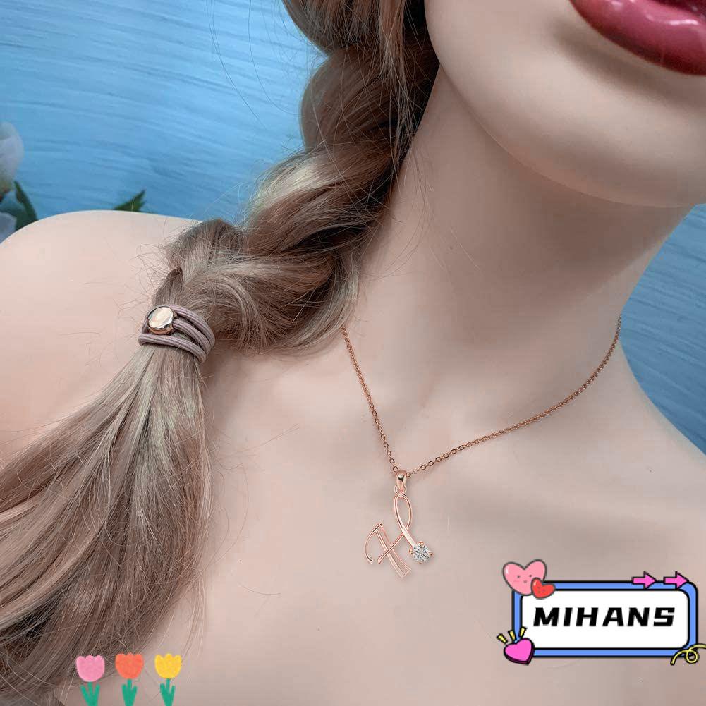 Vòng cổ Mặt Hoa Hồng Và Chữ MIH|Choker Bảng Chữ Cái Cho Nữ|Vòng cổ Mặt Chữ Cái Từ A-Z