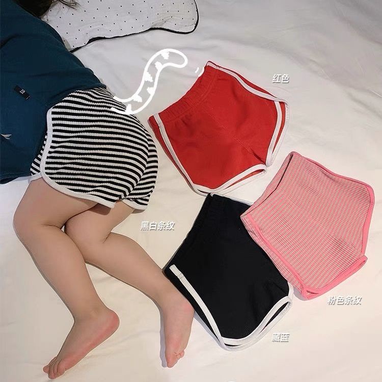 Quần Short Thể Thao Mùa Hè Dáng Rộng Thoáng Khí Thoải Mái Dễ Phối Đồ Màu Sắc Tương Phản Bằng PP Hoa Nhỏ Dành Cho Bé Trai