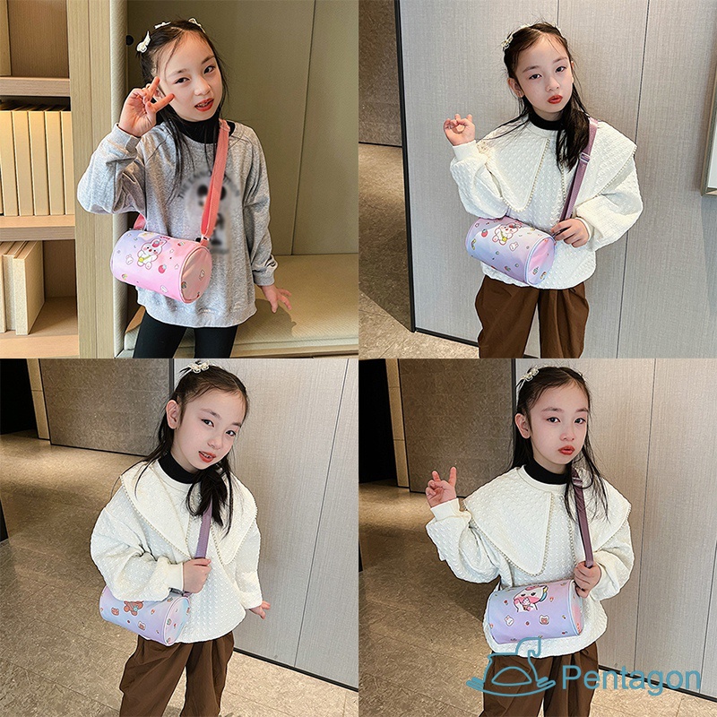 Túi Đeo Chéo Siêu Nhẹ In Họa Tiết Hoạt Hình Phong Cách Hàn Quốc Cho Bé