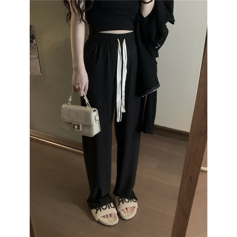 Quần ống rộng Màu Trơn Thời Trang Mùa Xuân Mới Cho Nữ