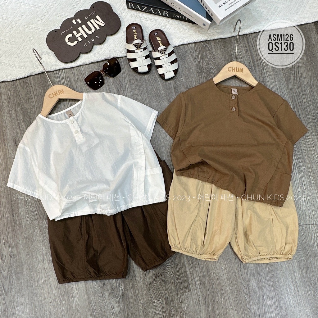 ASM126 - ÁO somi thô Hàn gân túi 2 bên cho Bé