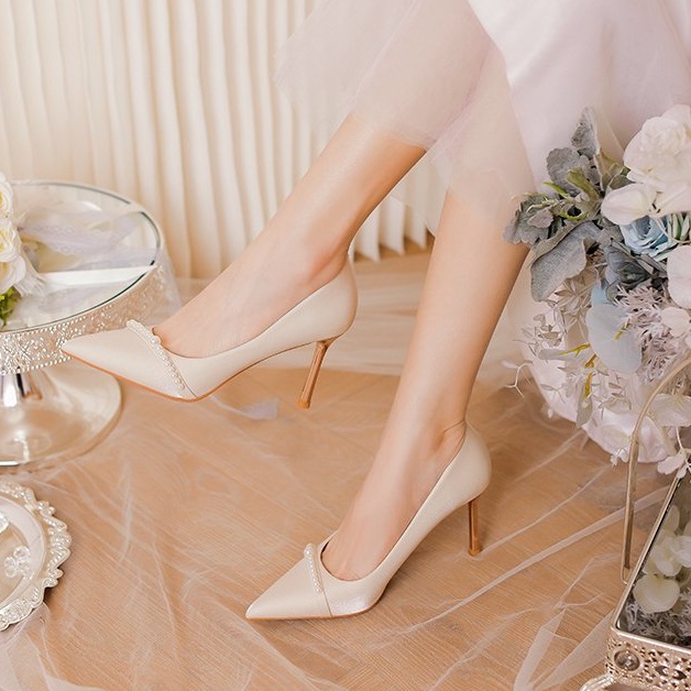 Giày Cao Gót Hai Cách Mang Thời Trang Mới 2023 Dành Cho Cô Dâu H10