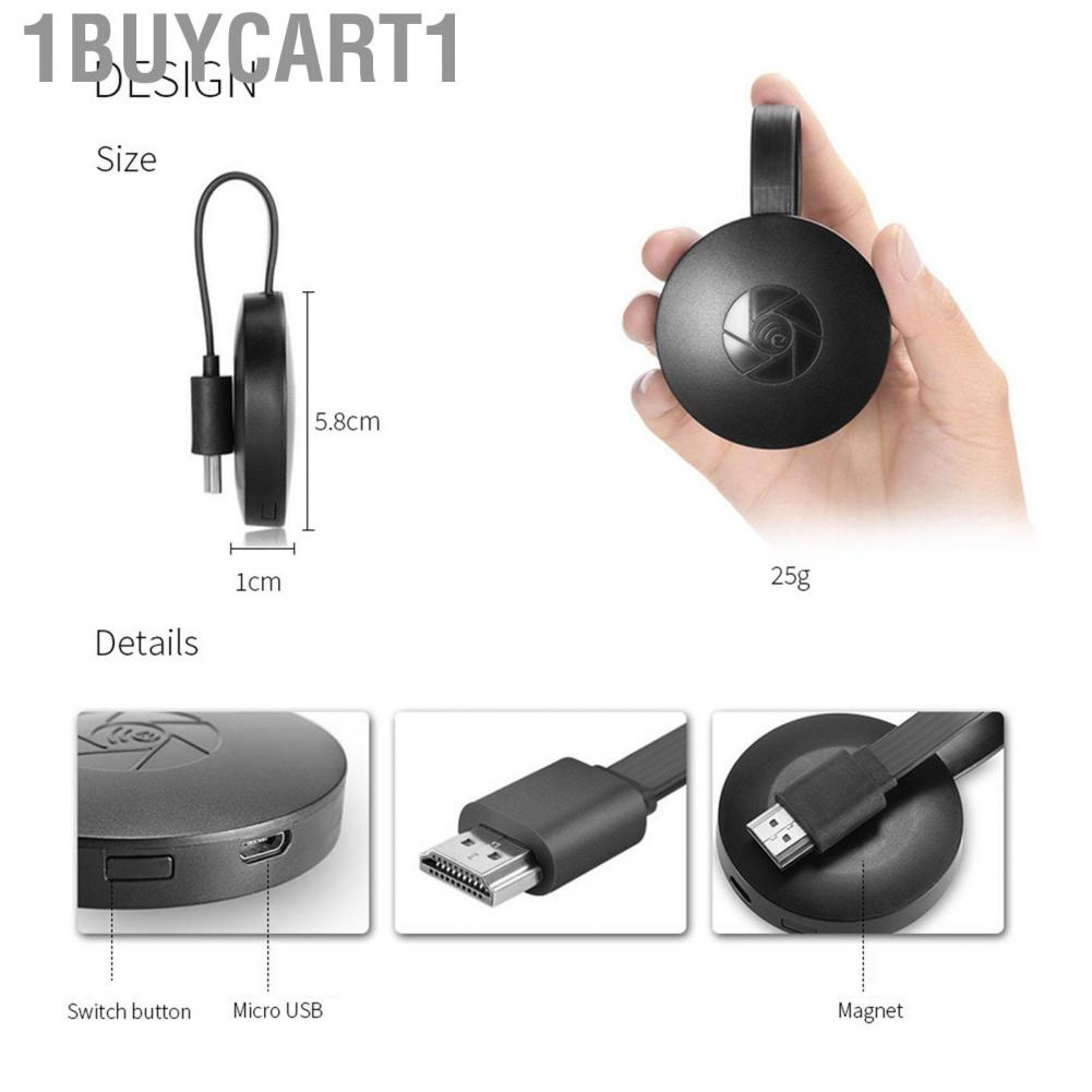 1buycart1 Display Adapter  Mirroring Dongle Receiver Portable HD Output with USB Cable for Projectors