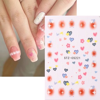 Sticker Dán Móng Hình Hoa Hồng Đen Và Bướm