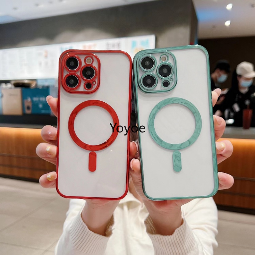 Ốp Điện Thoại Mềm Trong Suốt Mạ Điện Sang Trọng Cho iPhone 14 Plus 14 13 Pro Max