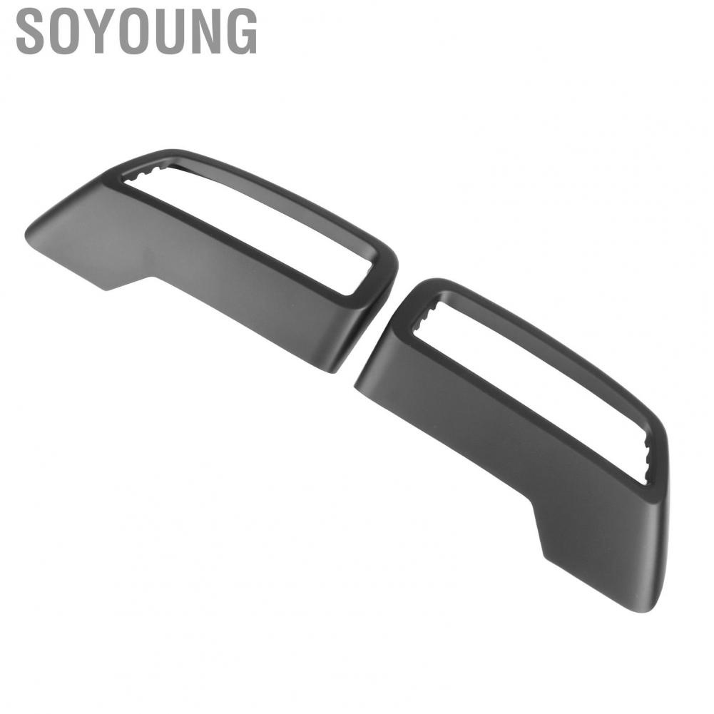 Soyoung Black Exhaust Cover Trims Car Exterior Pipe Mufflers fit for Peugeot 3008 4008 5008 2017‑2022