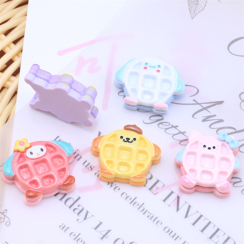 Charm Trang Trí Bánh Sanrio Dễ Thương Phủ Bóng | Charm Slime Deco điện Thoại Kẹp Tóc DIY